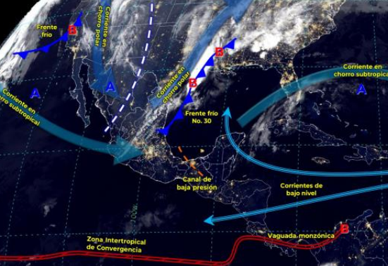 Para este jueves se pronostican lluvias puntuales fuertes en regiones de Chiapas