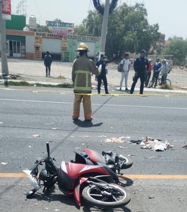 Muere motociclista en la carretera Pachuca-Sahagún
