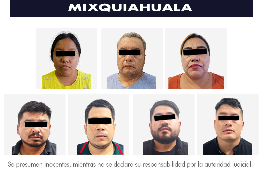 Detienen a 7 presuntos vendedores de droga en Mixquiahuala