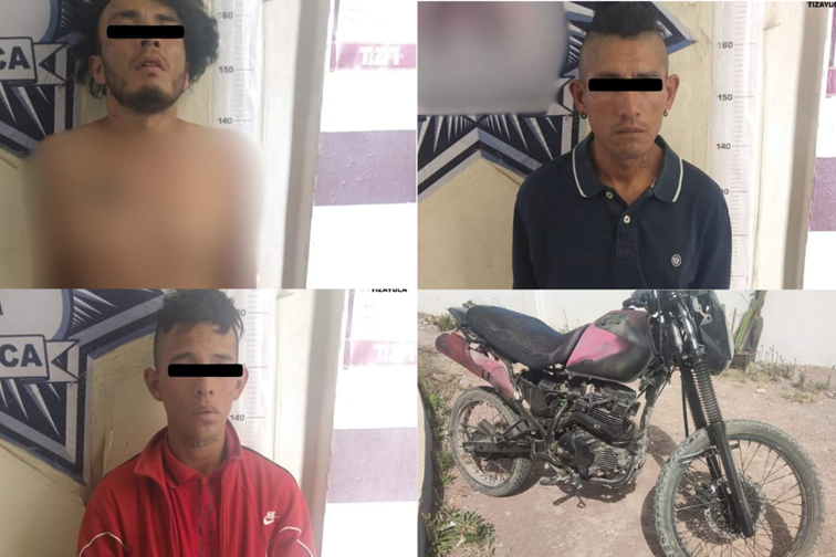 Policías de Tizayuca detienen a presuntos delincuentes