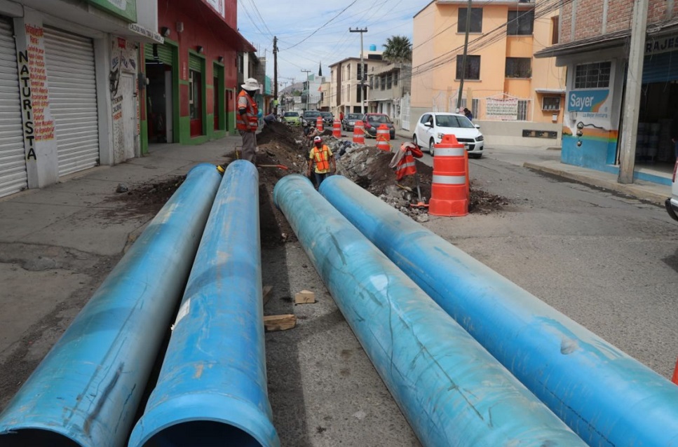 Renueva Caasim línea de agua en centro de Pachuca 