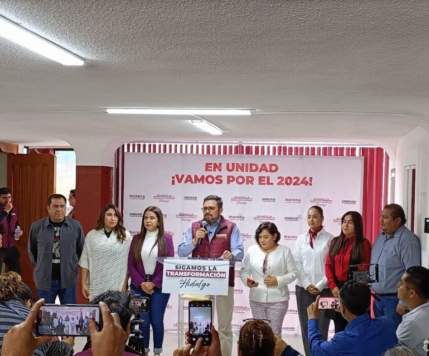 Presentan las candidaturas a diputaciones federales de Morena Hidalgo