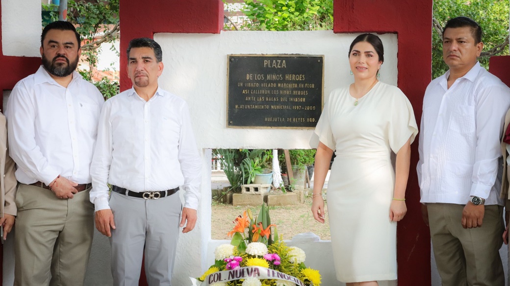 Rinden homenaje a Niños Héroes en Huejutla, Hidalgo