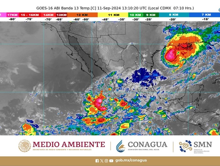 Se pronostican lluvias intensas para el centro de México