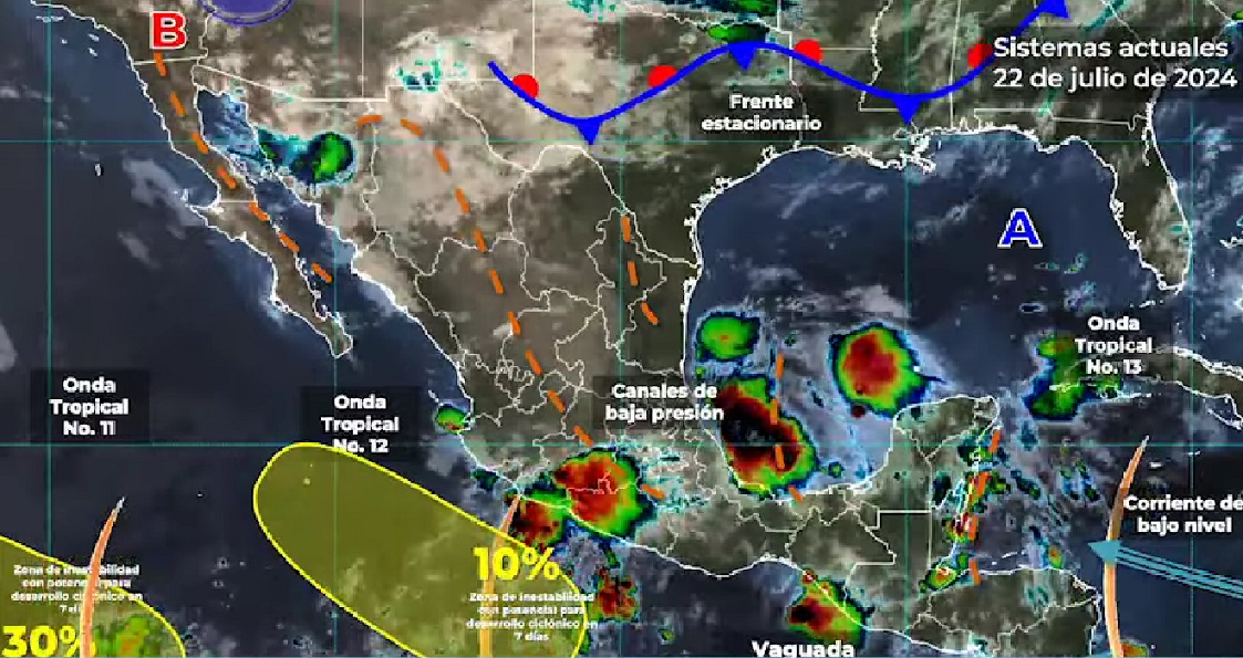 Para hoy se pronostican lluvias fuertes con descargas eléctricas en zonas de Hidalgo: Conagua