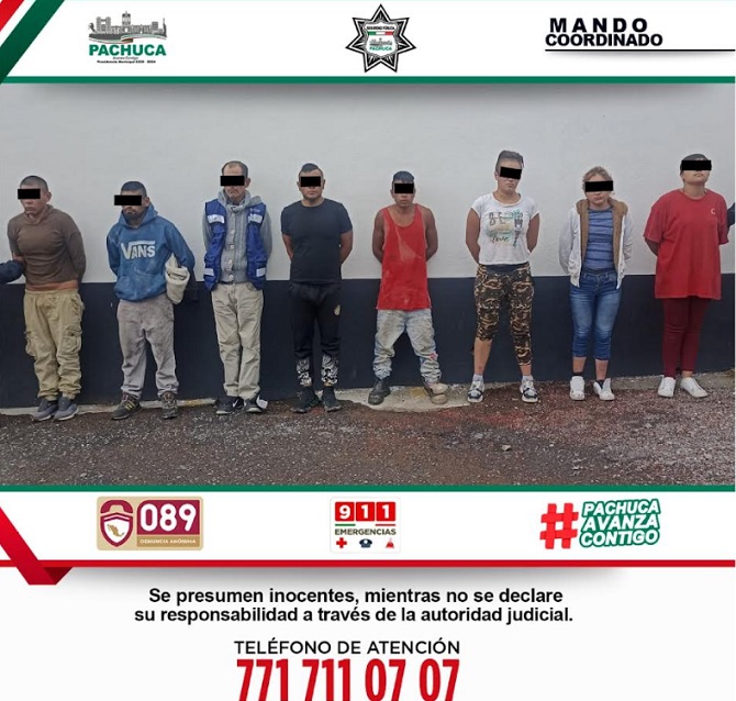 Detienen a banda de ladrones en Pachuca